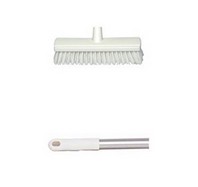 KIT BALAI BROSSE : Frottoir mi-dur blanc + Manche alu 